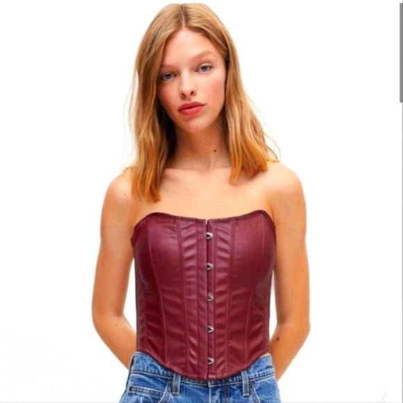 Urban Outfitters Burgundy Corset Top - Picture 5 of 14